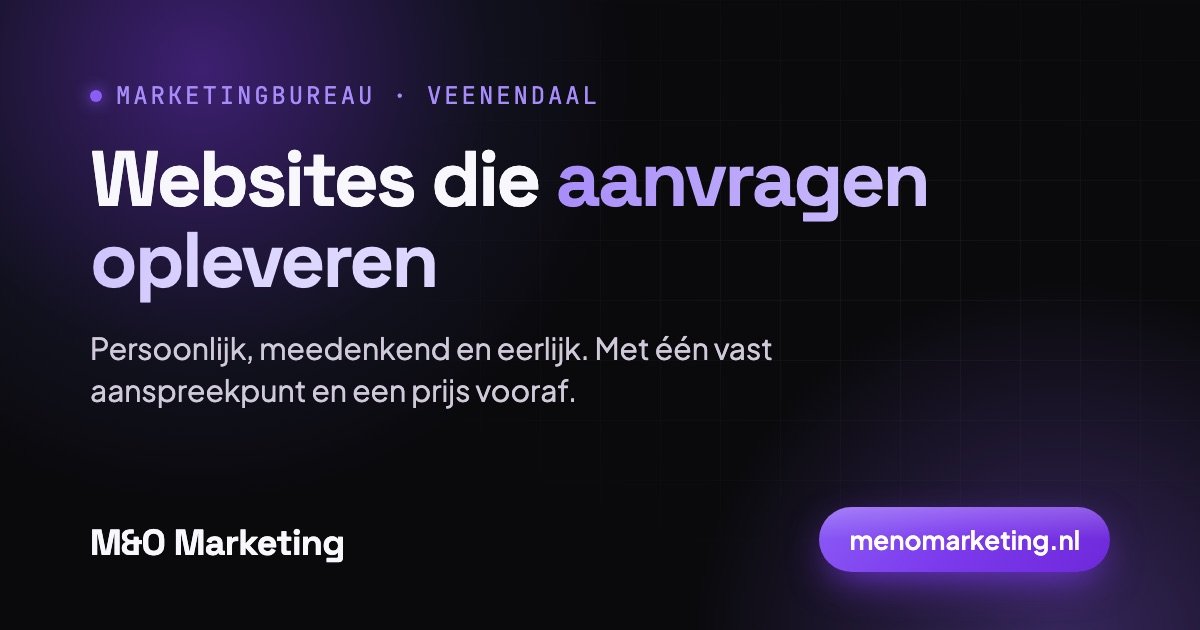 Marketingbureau M&O Marketing: websites die aanvragen opleveren