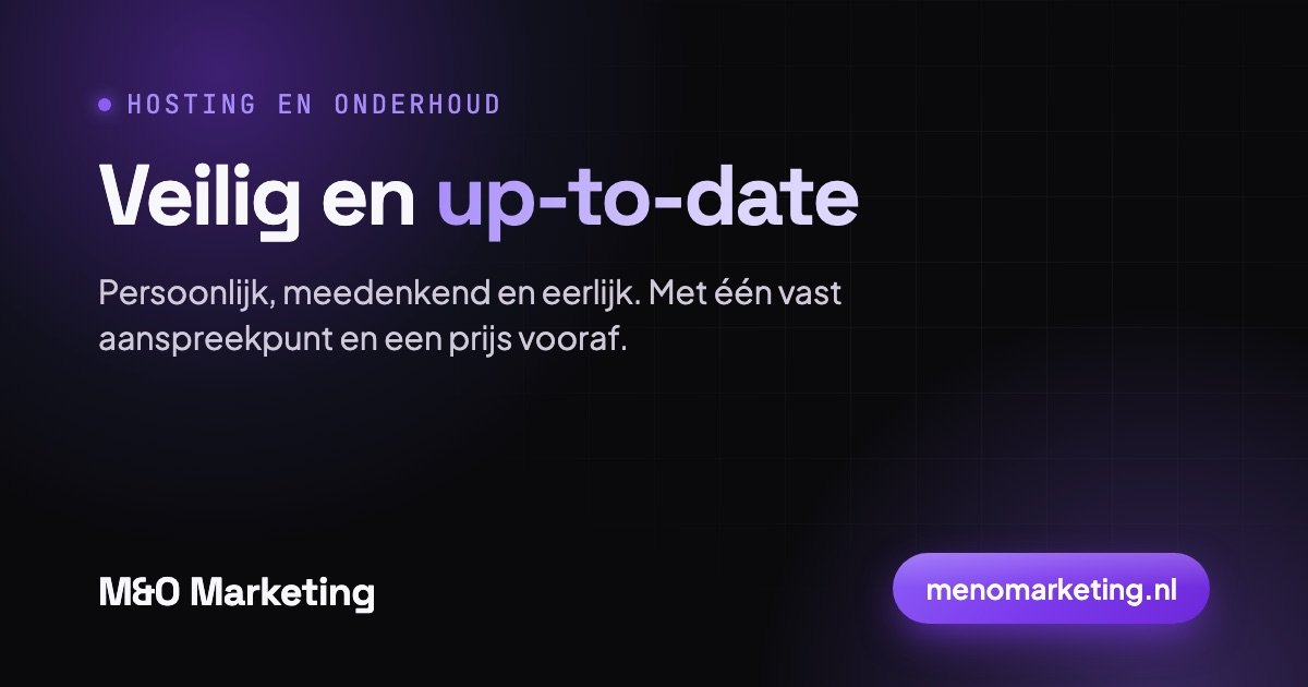 Hosting en onderhoud voor je website bij M&O Marketing