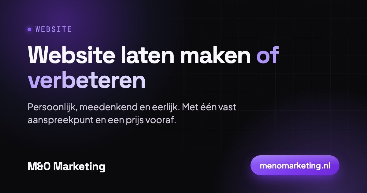 Website laten maken bij M&O Marketing: gemiddeld 3–4 weken live